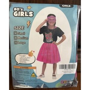 ROC Party Totally Awesome 80's Retro Halloween Costume Child Large 7 Pieces NEW!